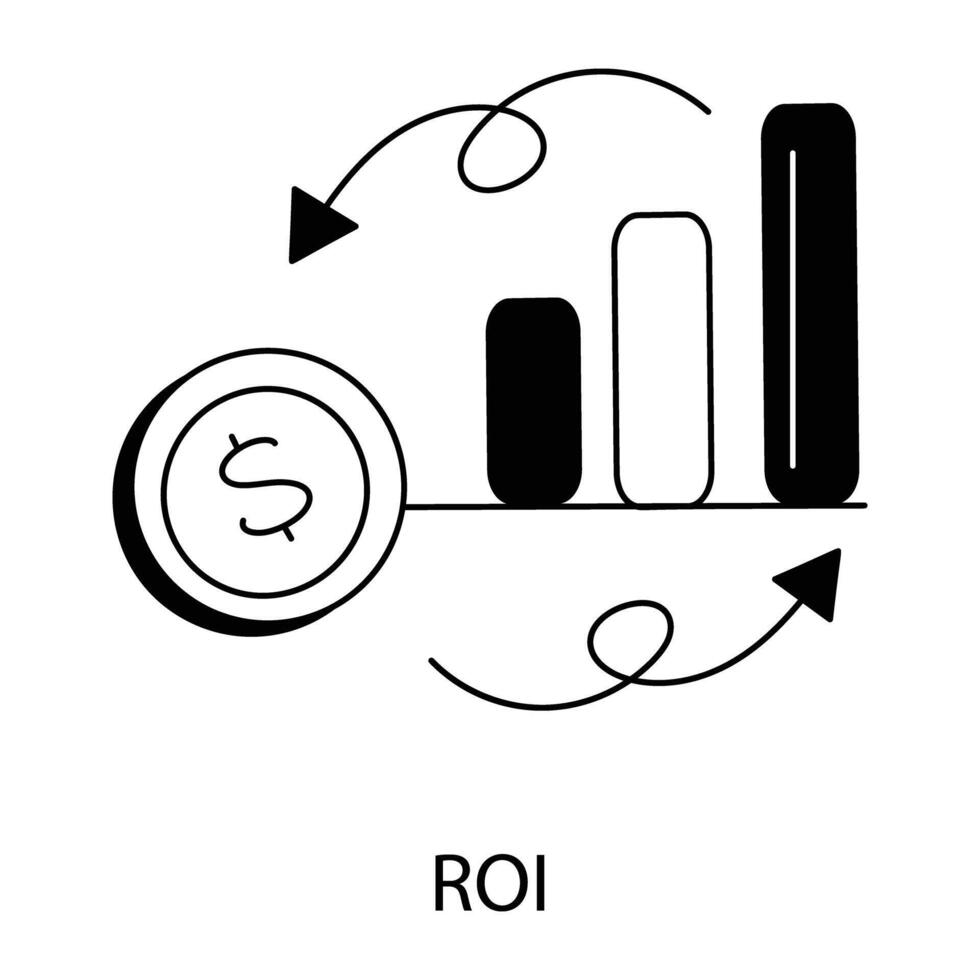 trendig roi begrepp vektor