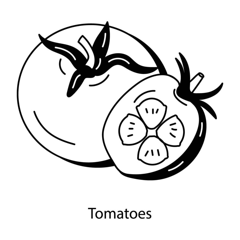 trendig tomater begrepp vektor