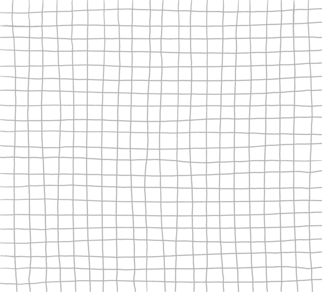 abstraktes leeres weißes Arbeitsblatt Übungsheft, quadratisches Papier, handgezeichnetes Design, Gitter gestreiftes geometrisches Muster Vektor eps 10 Illustration