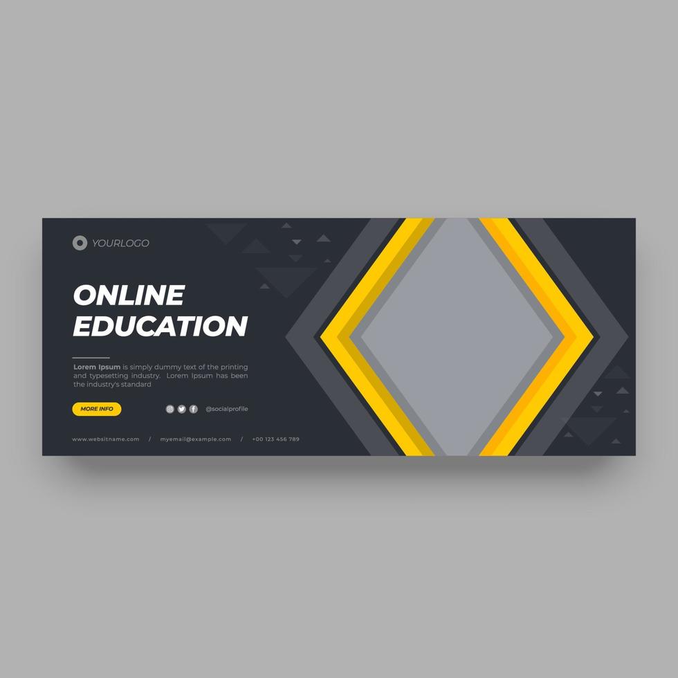 Social-Media-Banner für Online-Bildung vektor