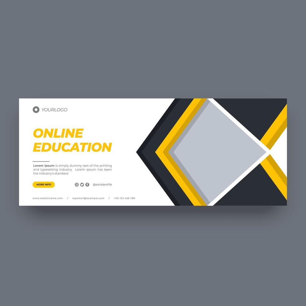 ovline Education Cover-Banner-Design vektor