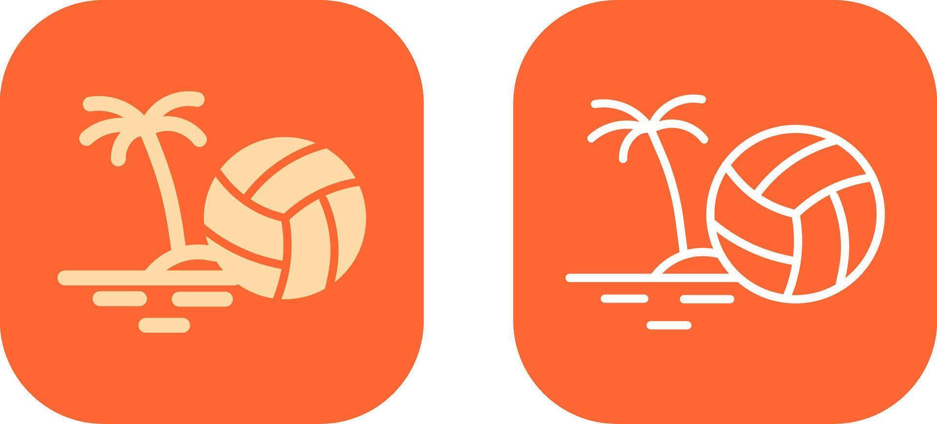 strand volleyboll ikon design vektor