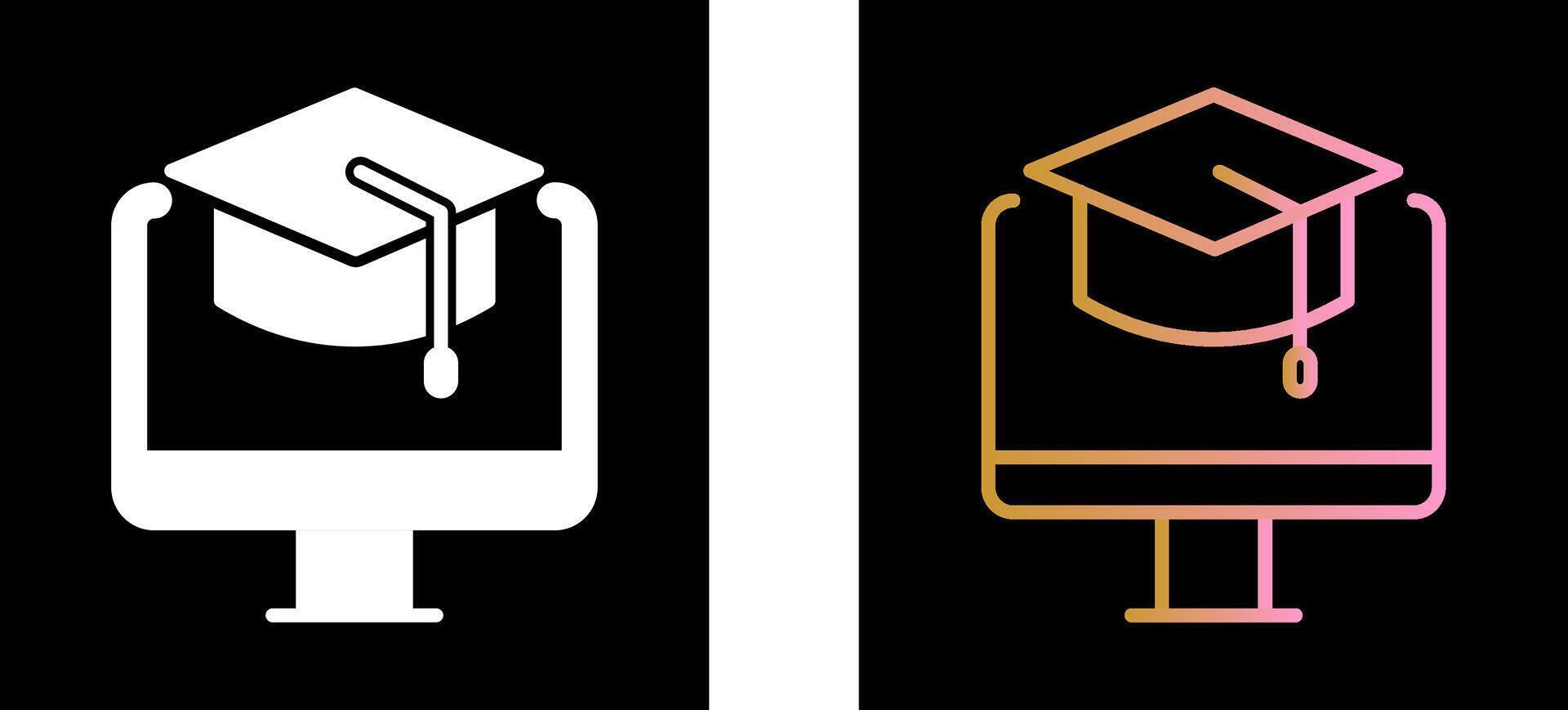 Icon-Design für Online-Bildung vektor