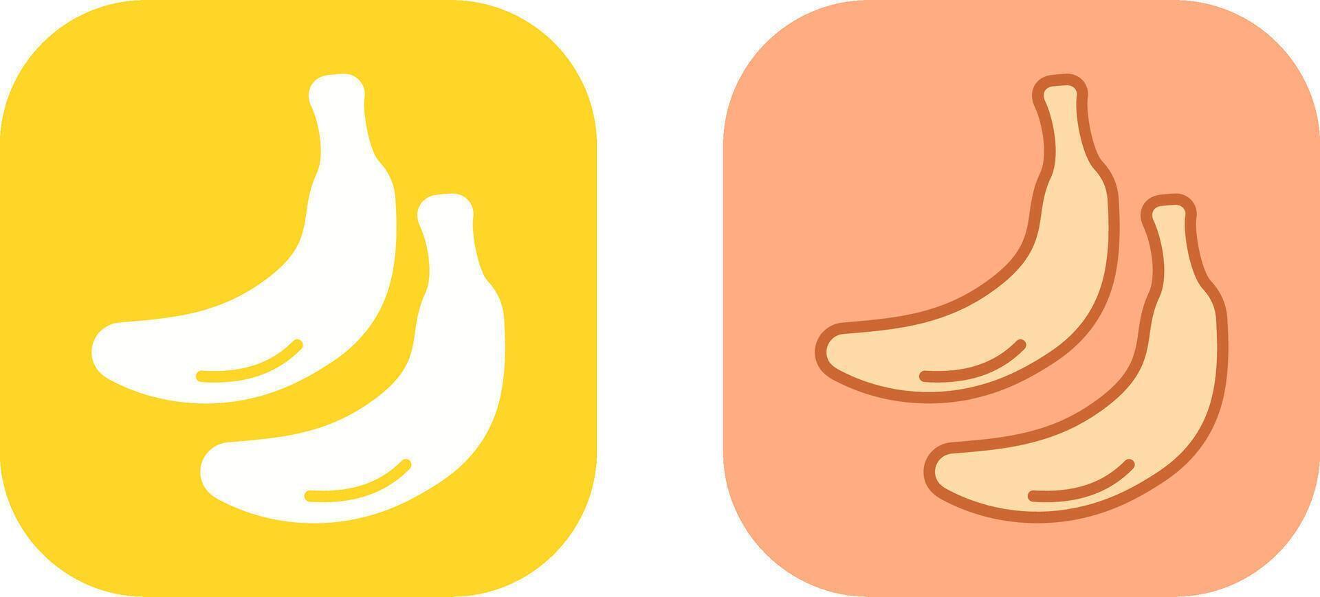 Bananen-Icon-Design vektor