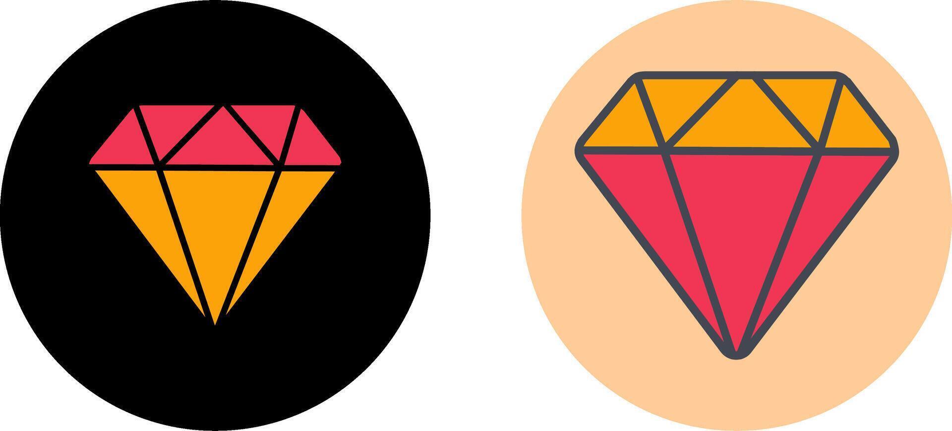 Diamant-Icon-Design vektor