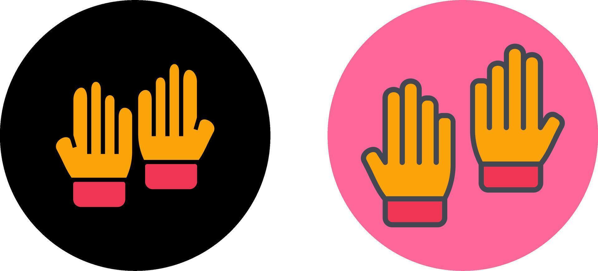 Handschuhe-Icon-Design vektor