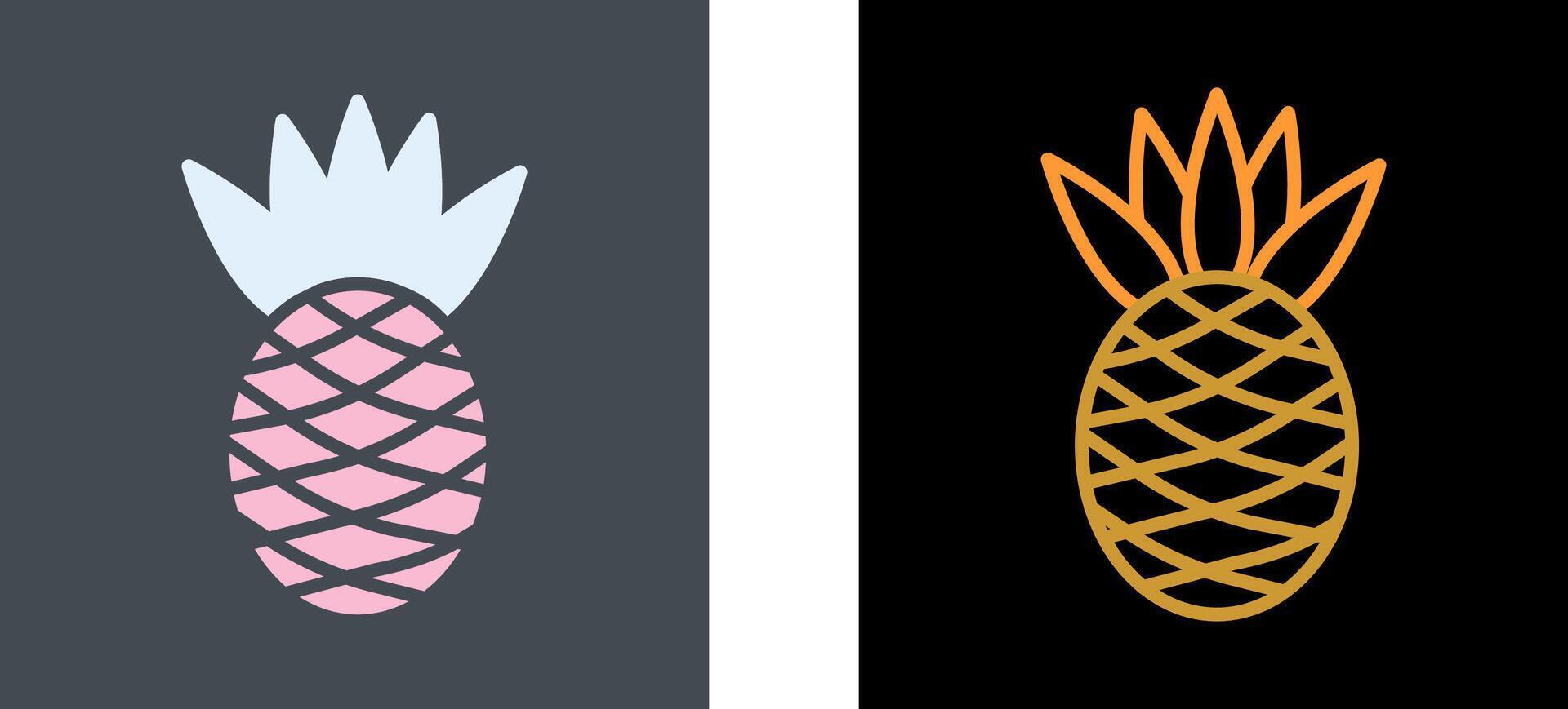 Ananas-Icon-Design vektor