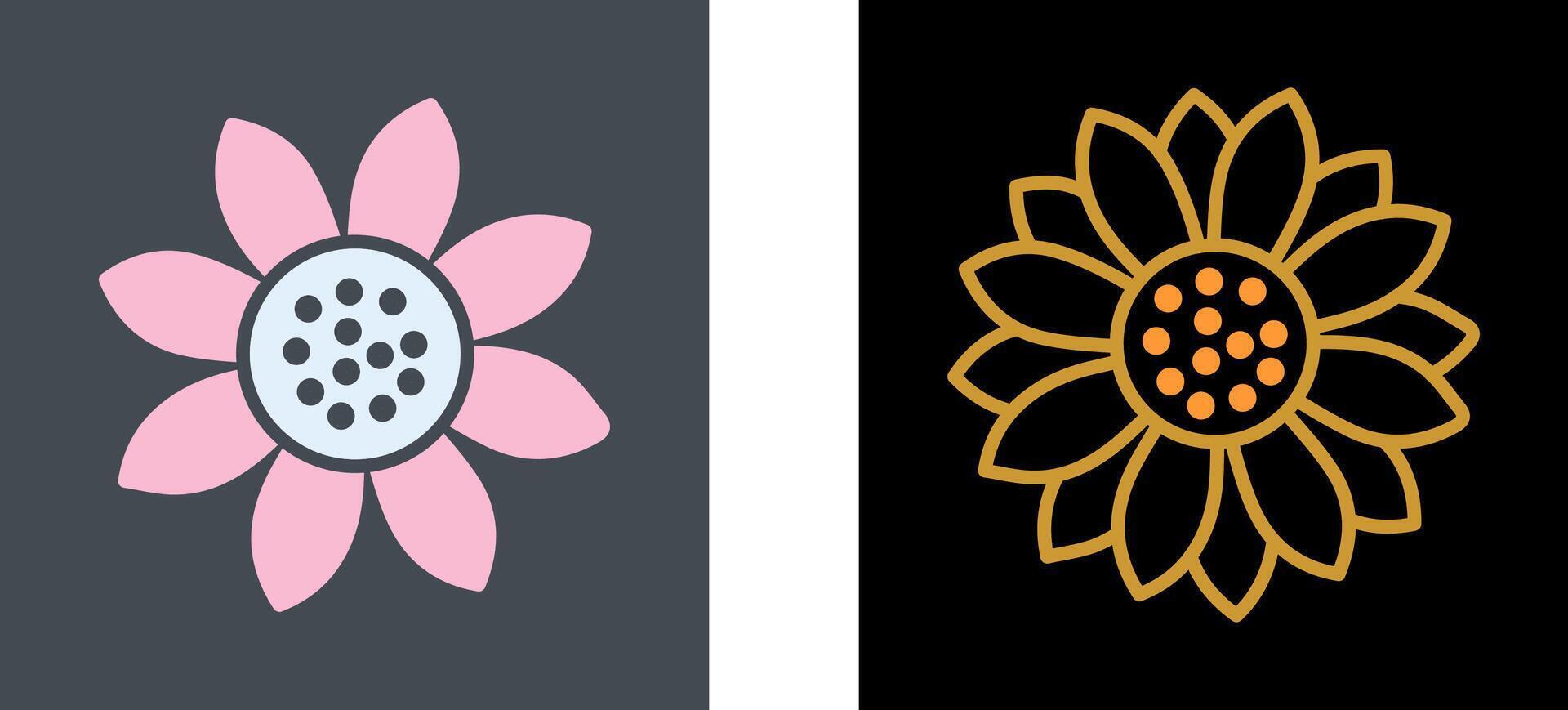 Sonnenblumen-Icon-Design vektor