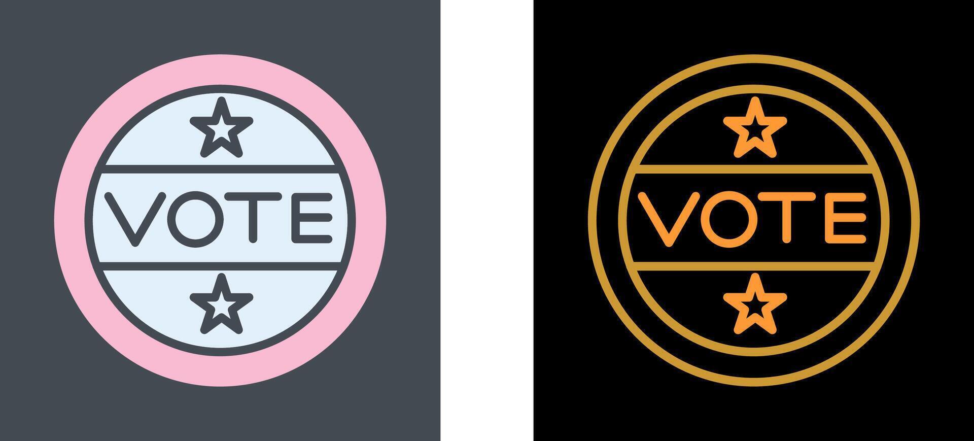 Abstimmung Aufkleber Symbol Design vektor