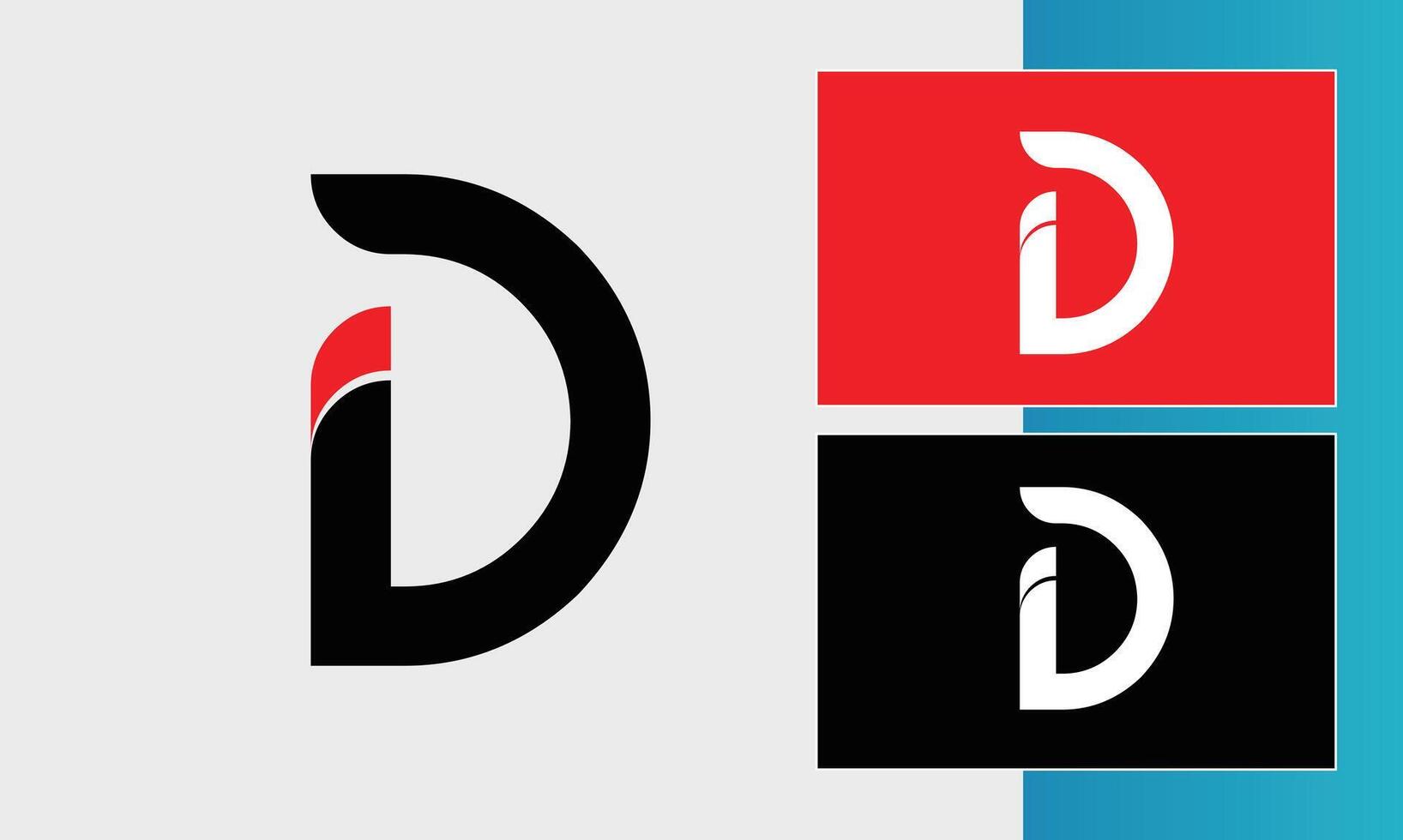 d Initiale Brief Logo vektor