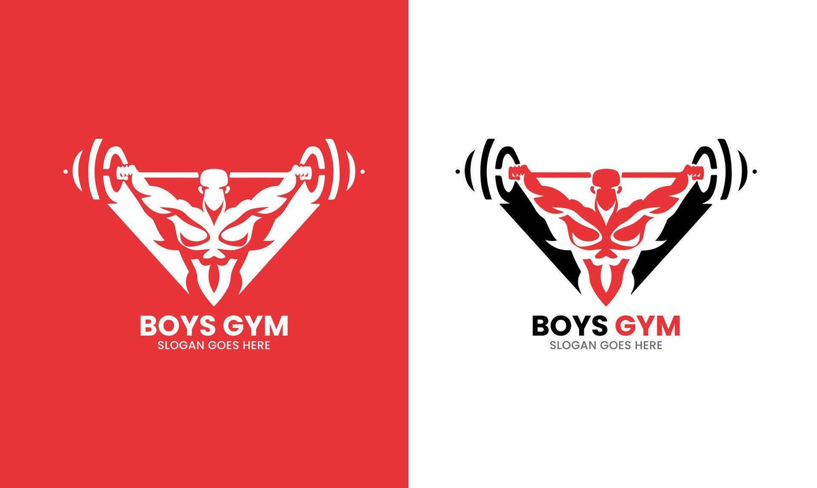 Gym kropp byggnad logotyp ikon vektor