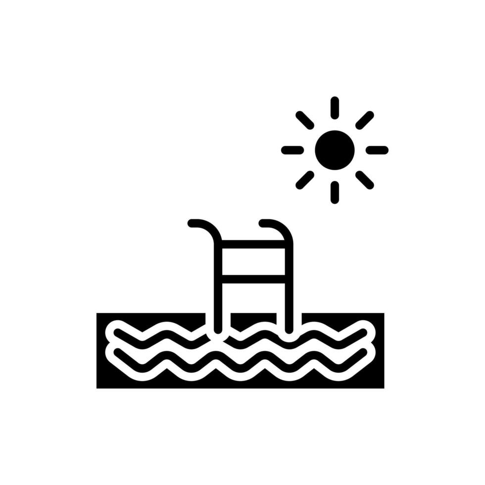 Schwimmen Schwimmbad Symbol, Konzept Zeichen, Urlaub. isoliert Weiß Hintergrund vektor