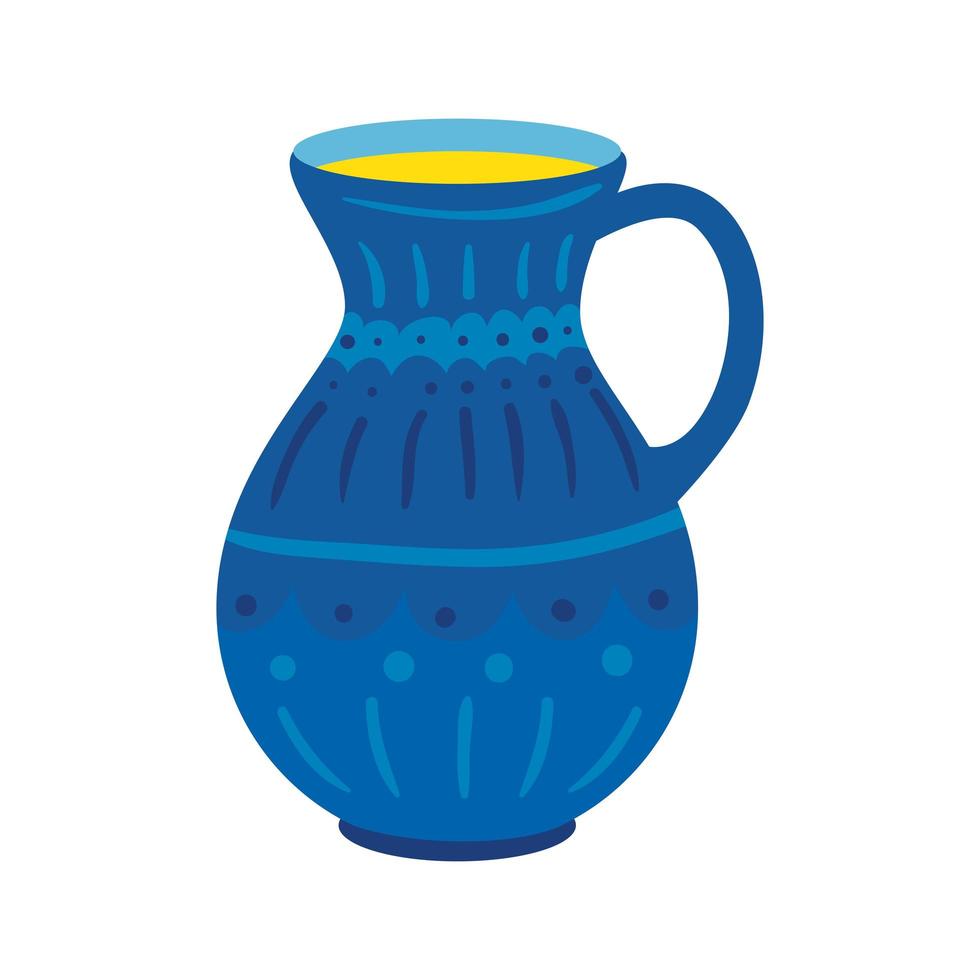 Teekanne Keramik dekoratives isoliertes Symbol vektor