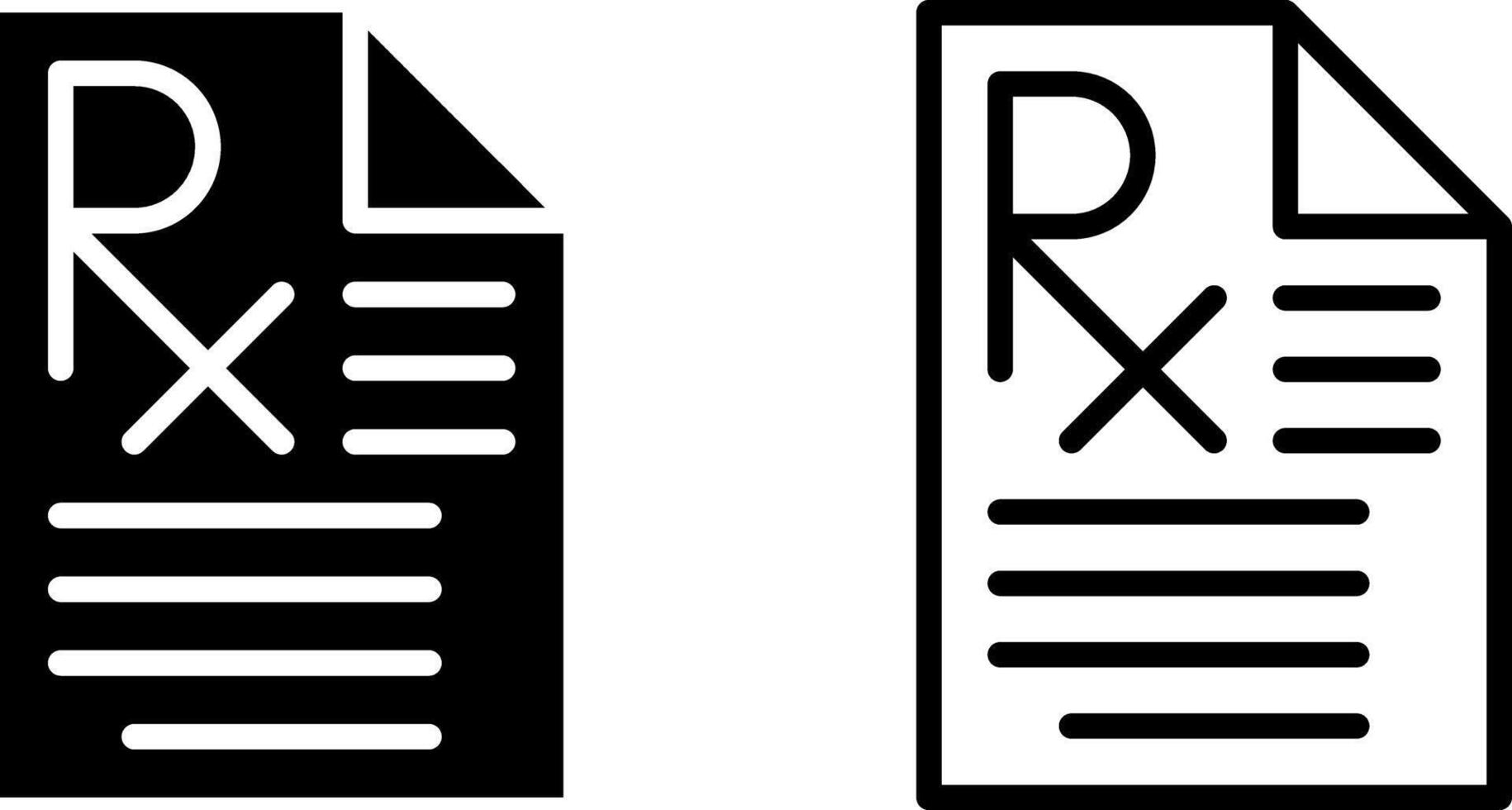 recept medicin ikon, tecken, eller symbol i glyf och linje stil isolerat på transparent bakgrund. illustration vektor