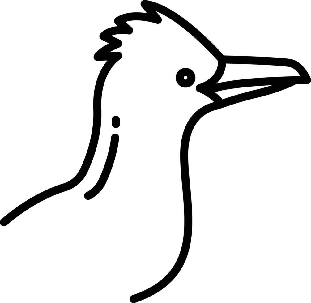 Straßenläufer Vogel Gliederung Illustration vektor