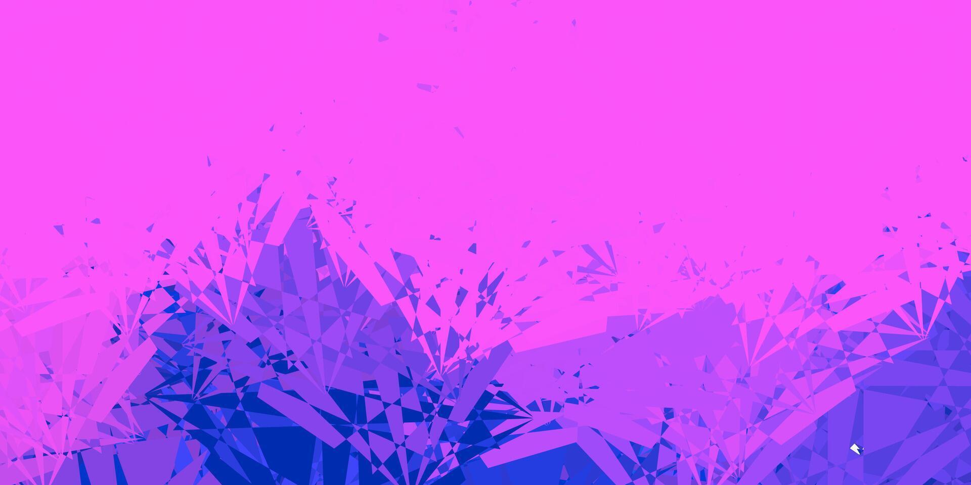 ljus rosa, blå mönster med polygonal former. vektor