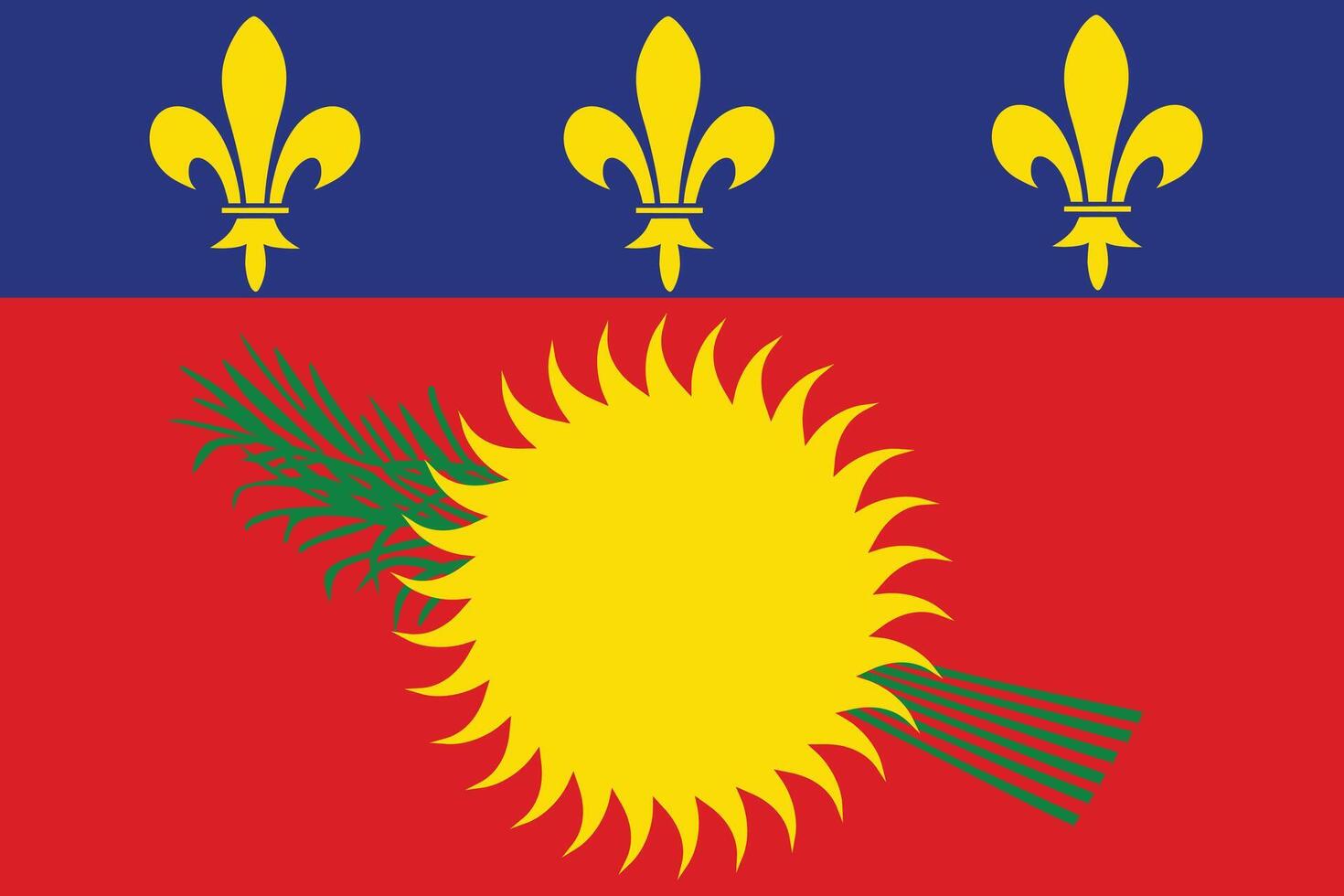 Flagge von Guadeloupe vektor