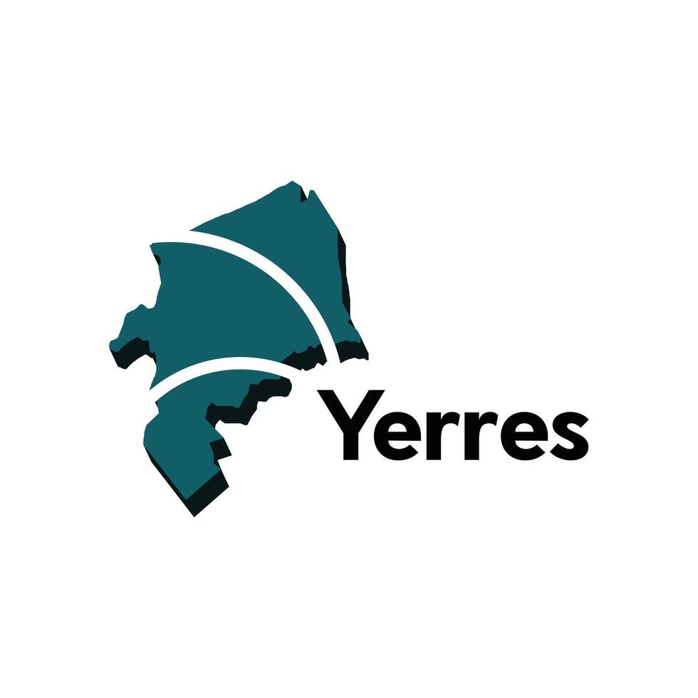 Karte von yerres Design, Illustration Design Vorlage auf Weiß Hintergrund vektor