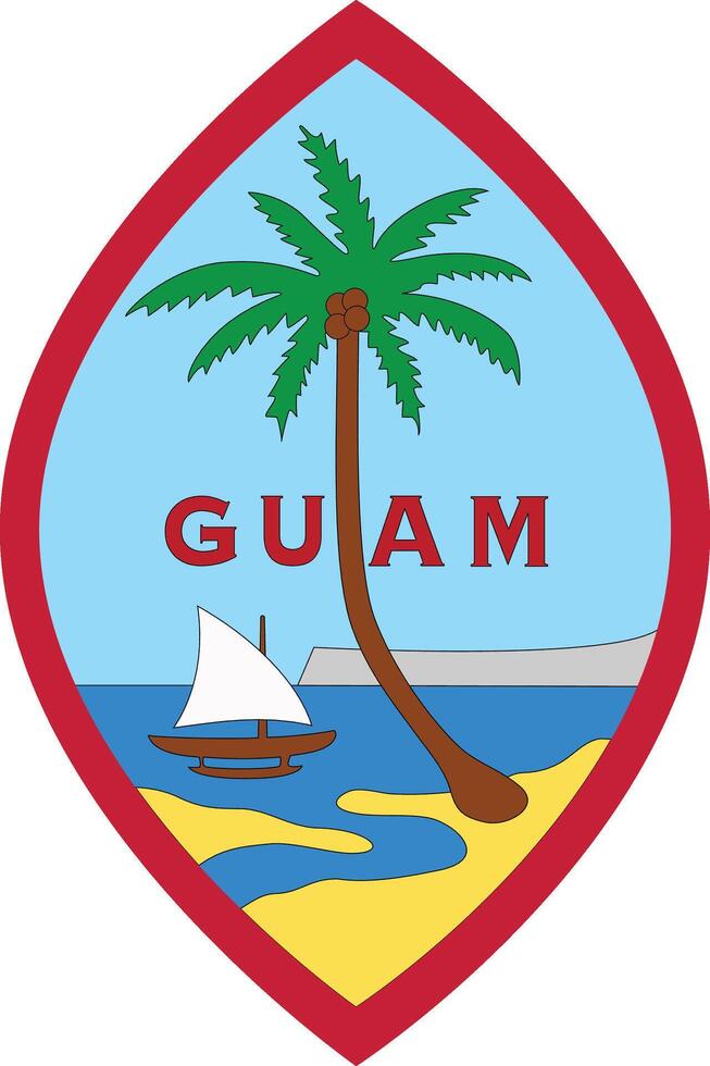 Siegel von guam vektor