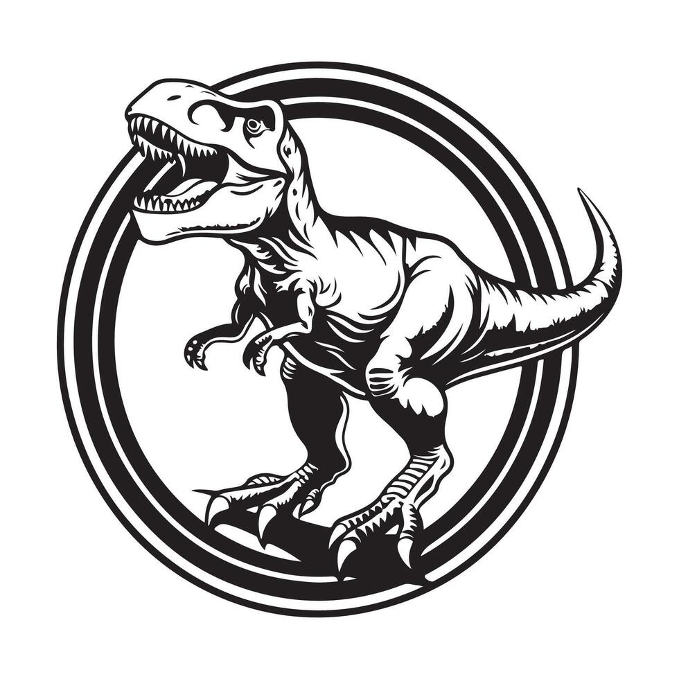 dinosaurie tyrannosaurus rex illustration, design, konst vektor