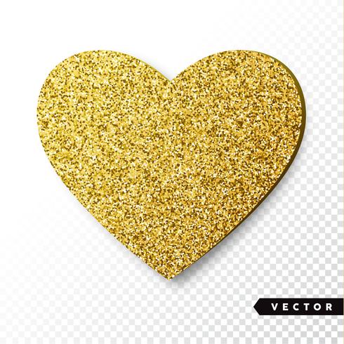 Gold funkelt Herz vektor