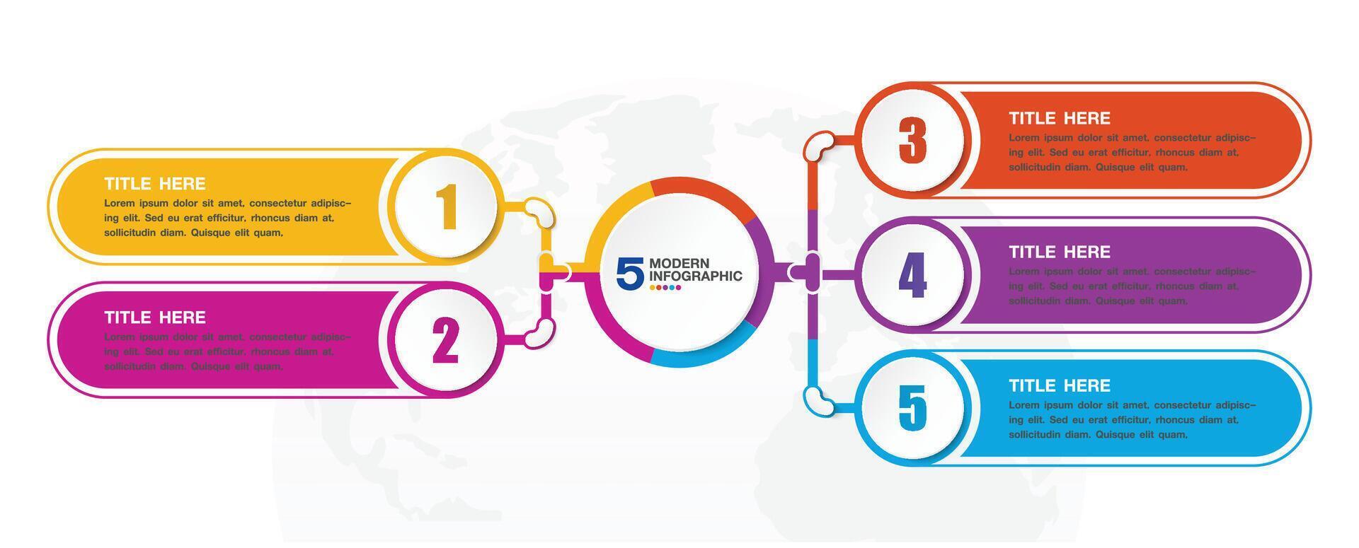 Infografik Prozess Design mit Symbole und 5 Optionen oder Schritte. vektor