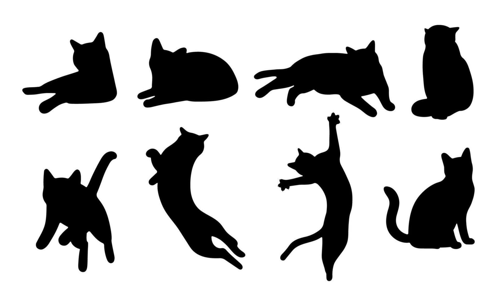 Katze Schatten 13 Niedlich, Illustration. vektor