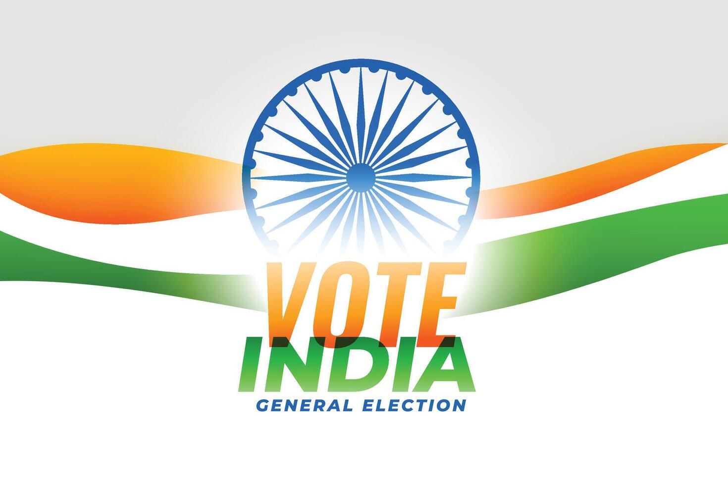 Abstimmung Indien Allgemeines Wahl Hintergrund mit Ashoka Chakra Design vektor