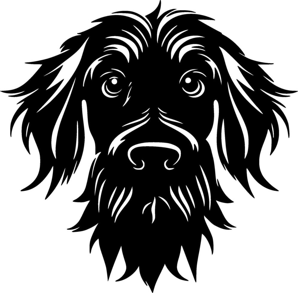 schottisch Terrier - - schwarz und Weiß isoliert Symbol - - Illustration vektor