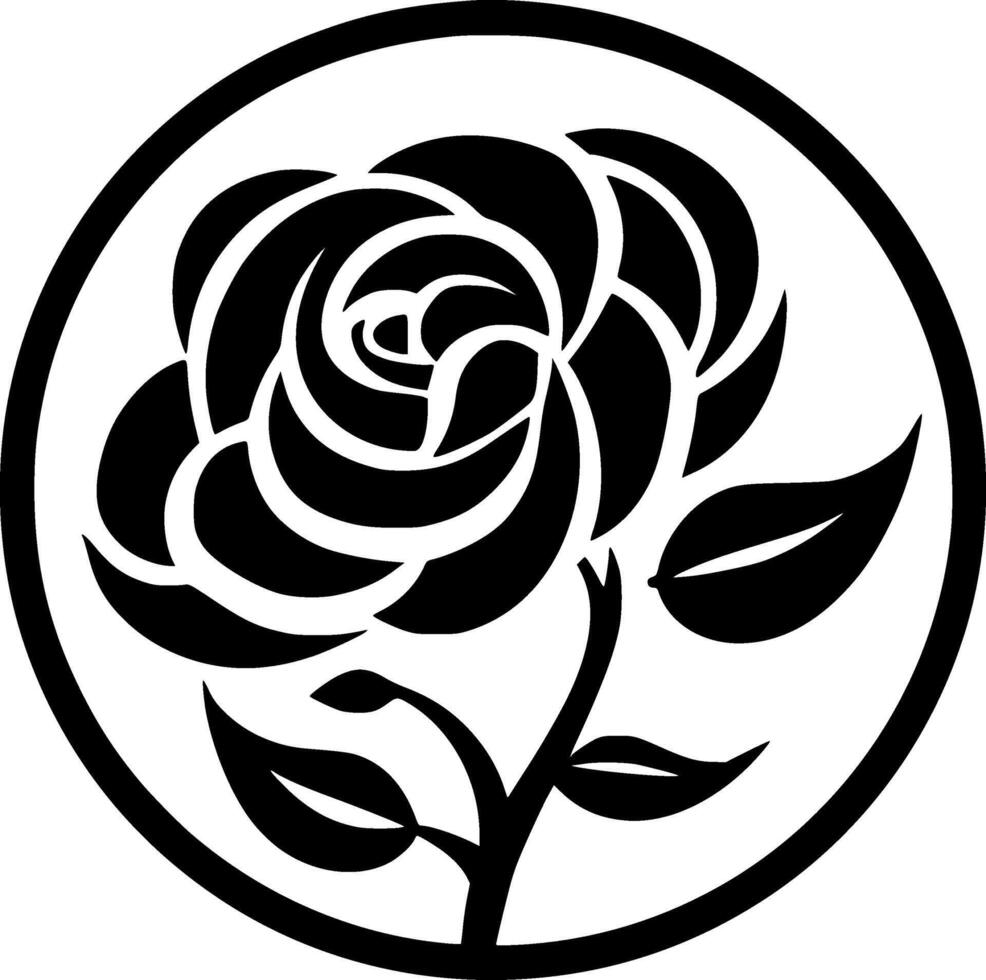 Blume - - minimalistisch und eben Logo - - Illustration vektor