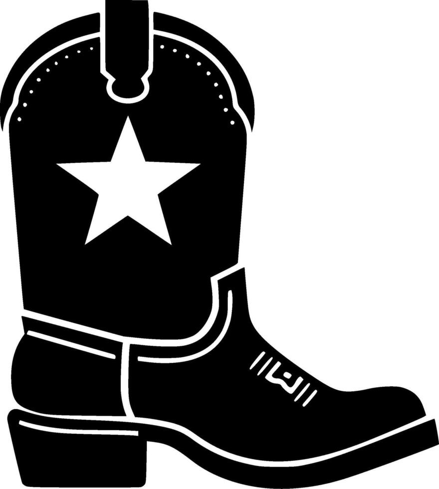 Cowboy Stiefel - - hoch Qualität Logo - - Illustration Ideal zum T-Shirt Grafik vektor
