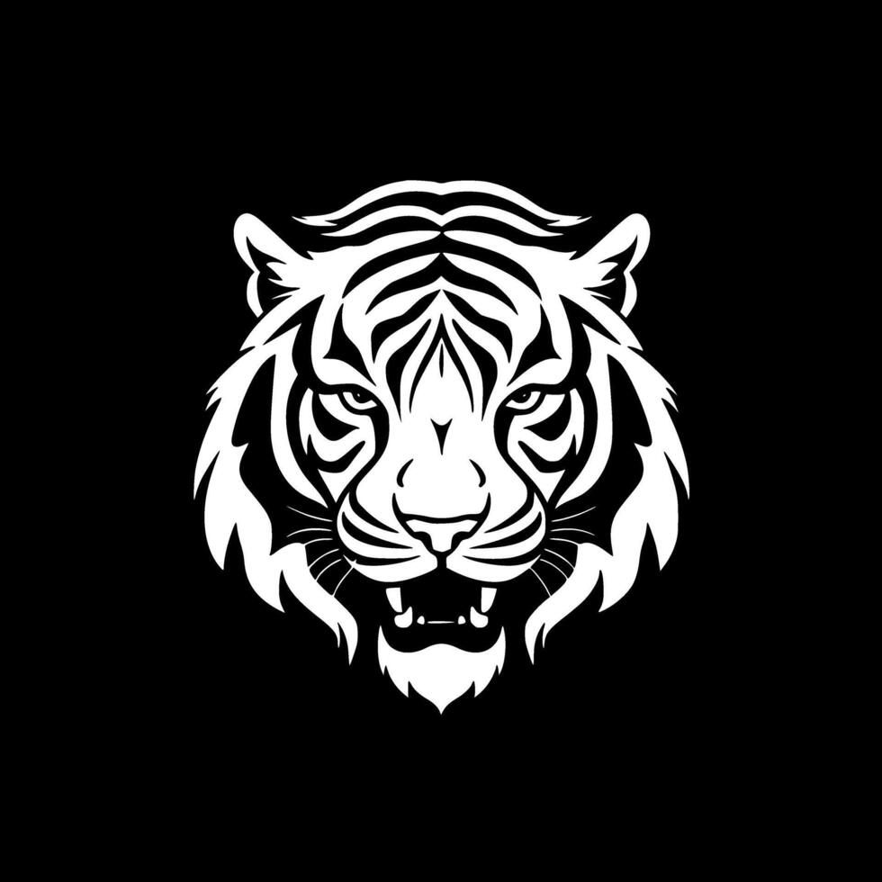 tiger - minimalistisk och platt logotyp - illustration vektor
