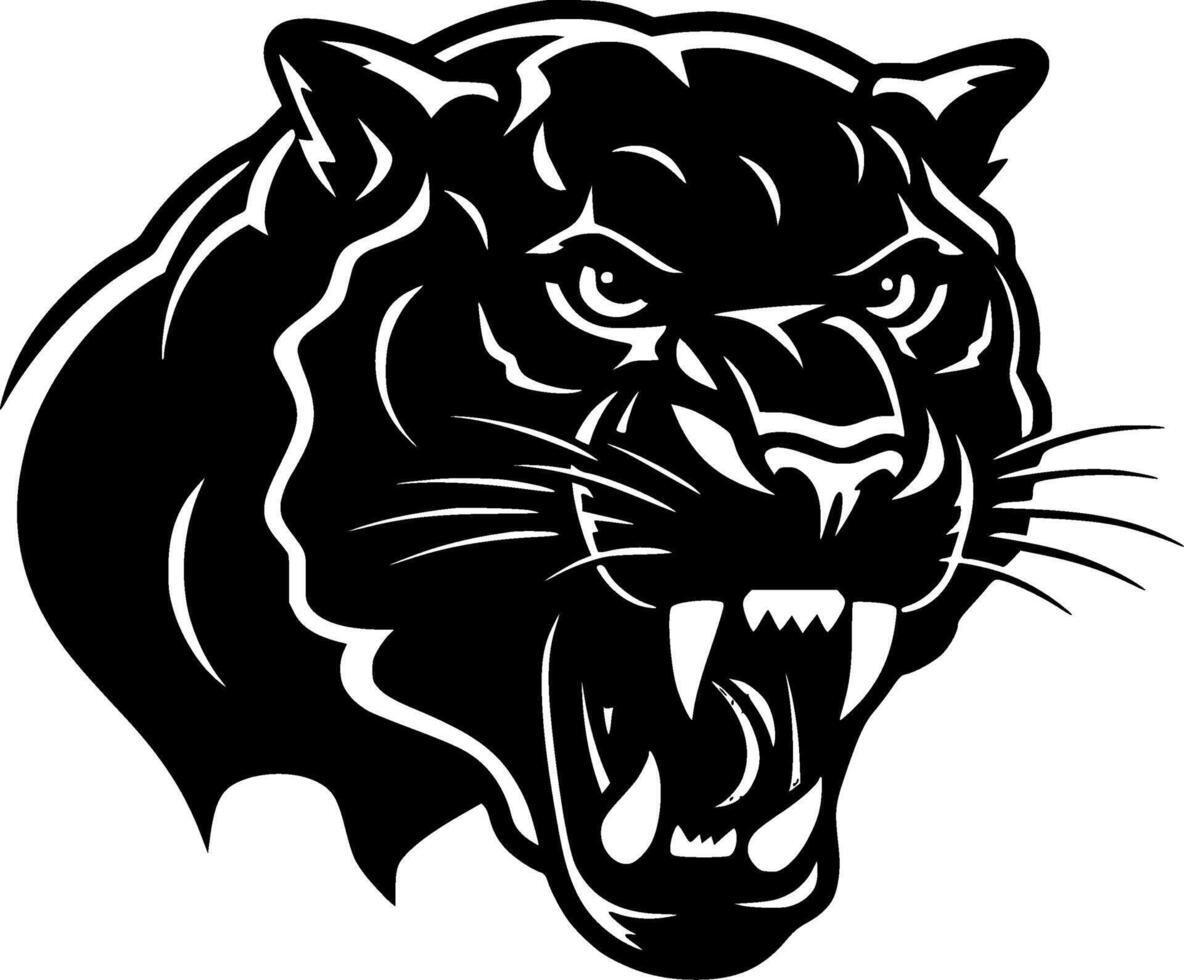 Panther - - minimalistisch und eben Logo - - Illustration vektor