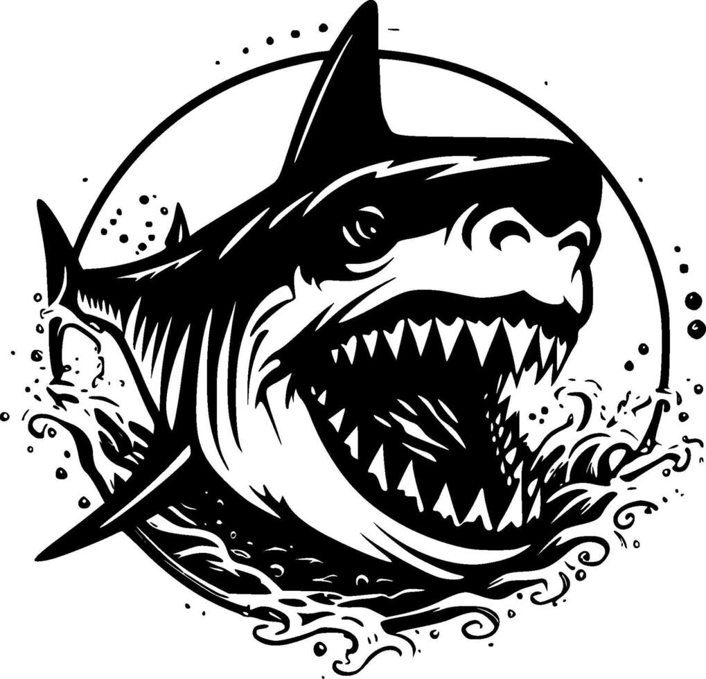haj - hög kvalitet logotyp - illustration idealisk för t-shirt grafisk vektor