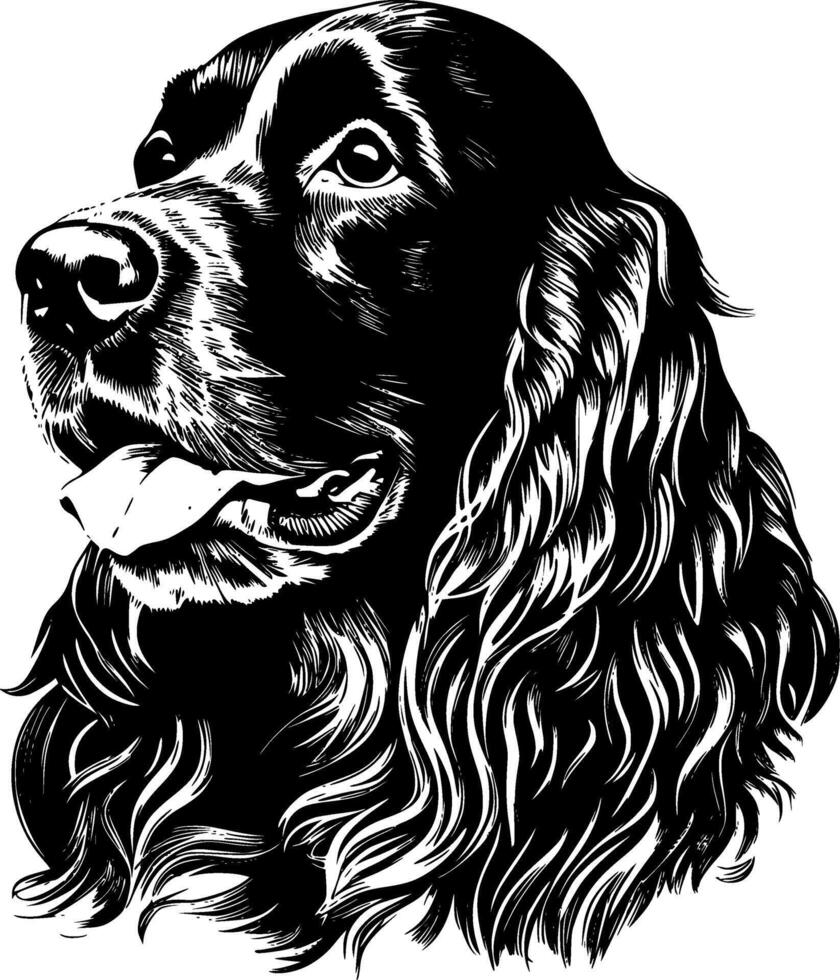 Cocker Spaniel, minimalistisch und einfach Silhouette - - Illustration vektor