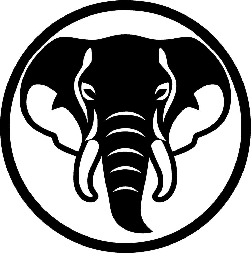 elefant - minimalistisk och platt logotyp - illustration vektor