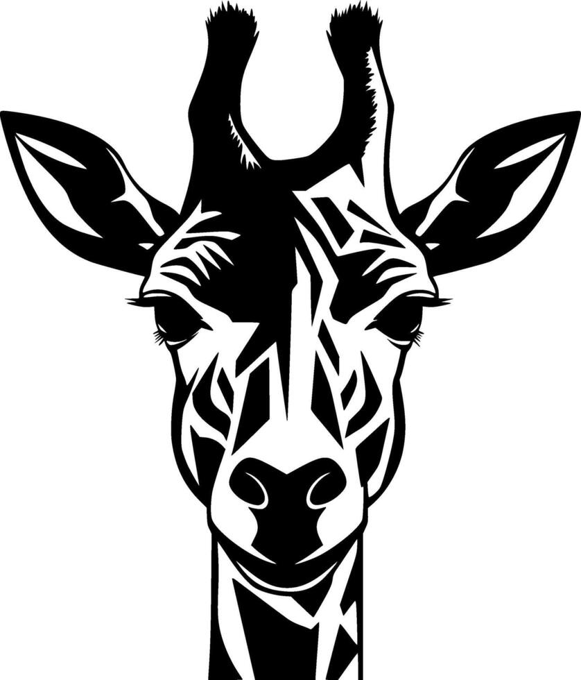 giraff - minimalistisk och platt logotyp - illustration vektor