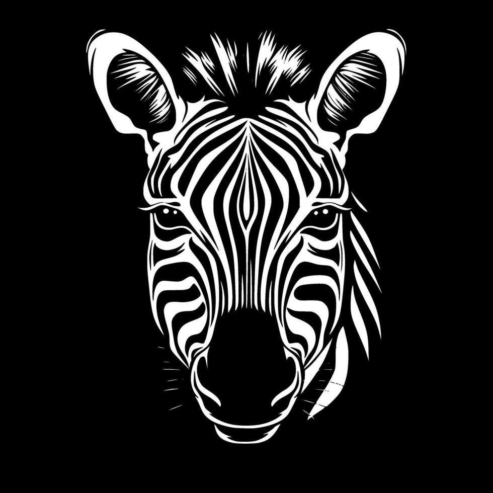 Zebra Baby - - schwarz und Weiß isoliert Symbol - - Illustration vektor