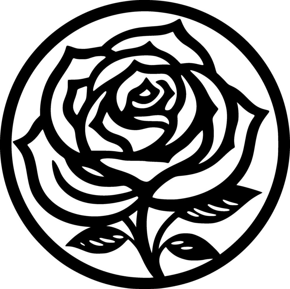 Rose, minimalistisch und einfach Silhouette - - Illustration vektor