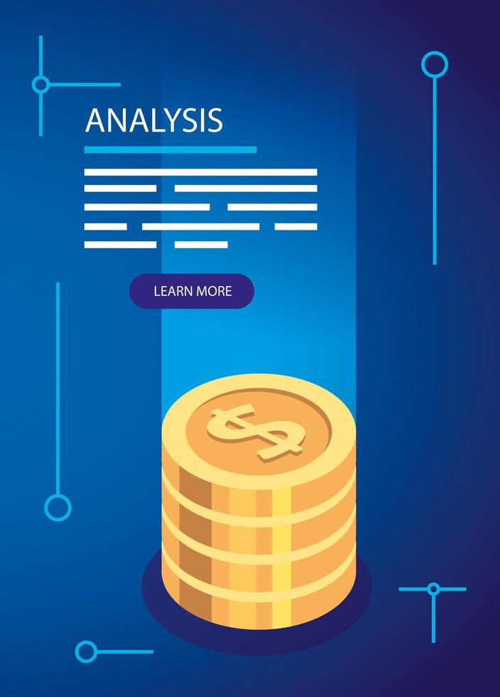 analysdata med högmynt vektor