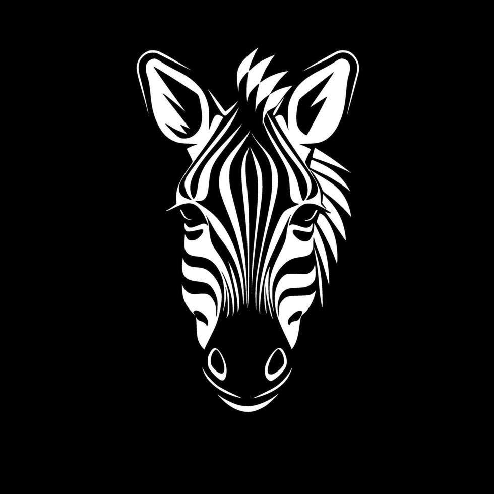 zebra - minimalistisk och platt logotyp - illustration vektor