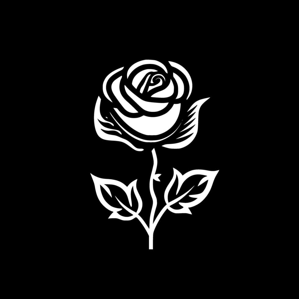 Rose - - minimalistisch und eben Logo - - Illustration vektor