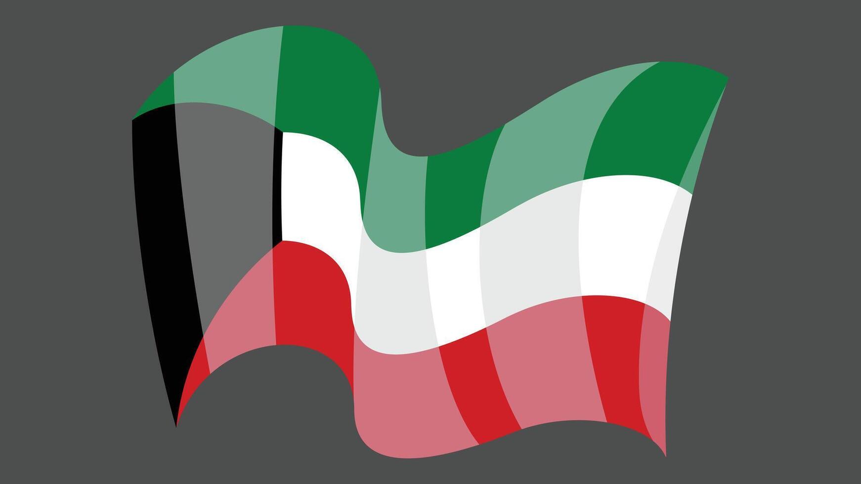 3d Stil wellig Flagge von Welt Land Illustration vektor