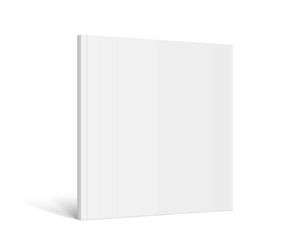 realistisk stående 3d tidskrift attrapp med vit tom omslag. vektor