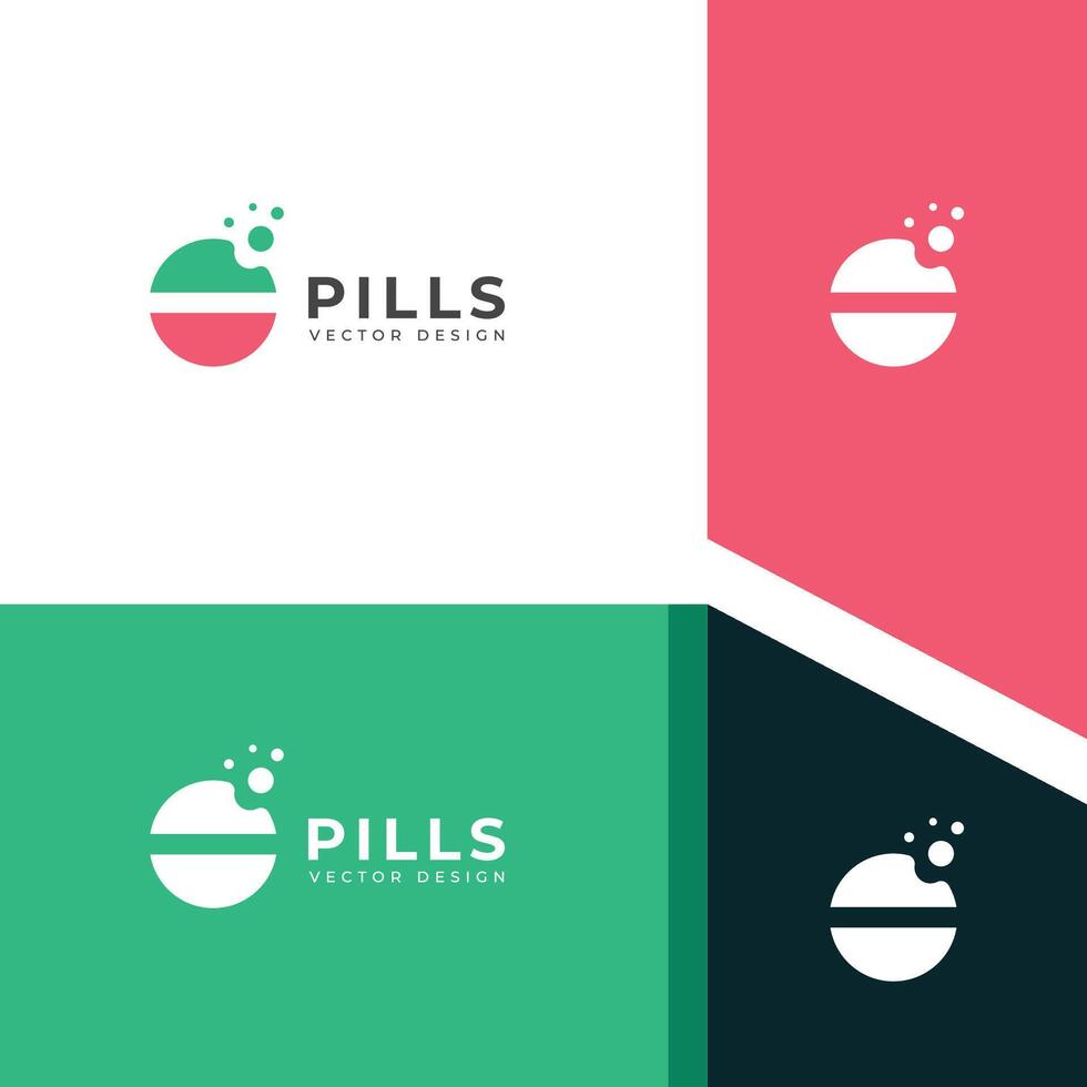 kreativ snabb piller logotyp design. vektor