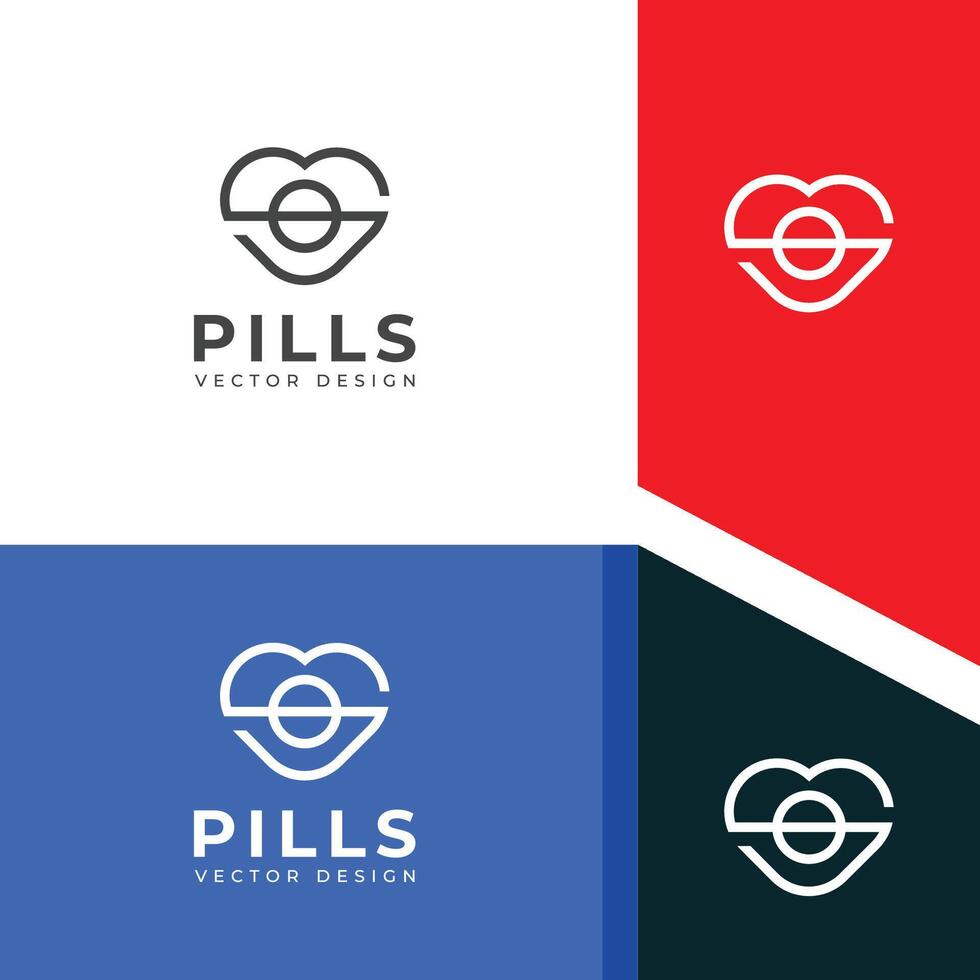 kreativ snabb piller logotyp design. vektor