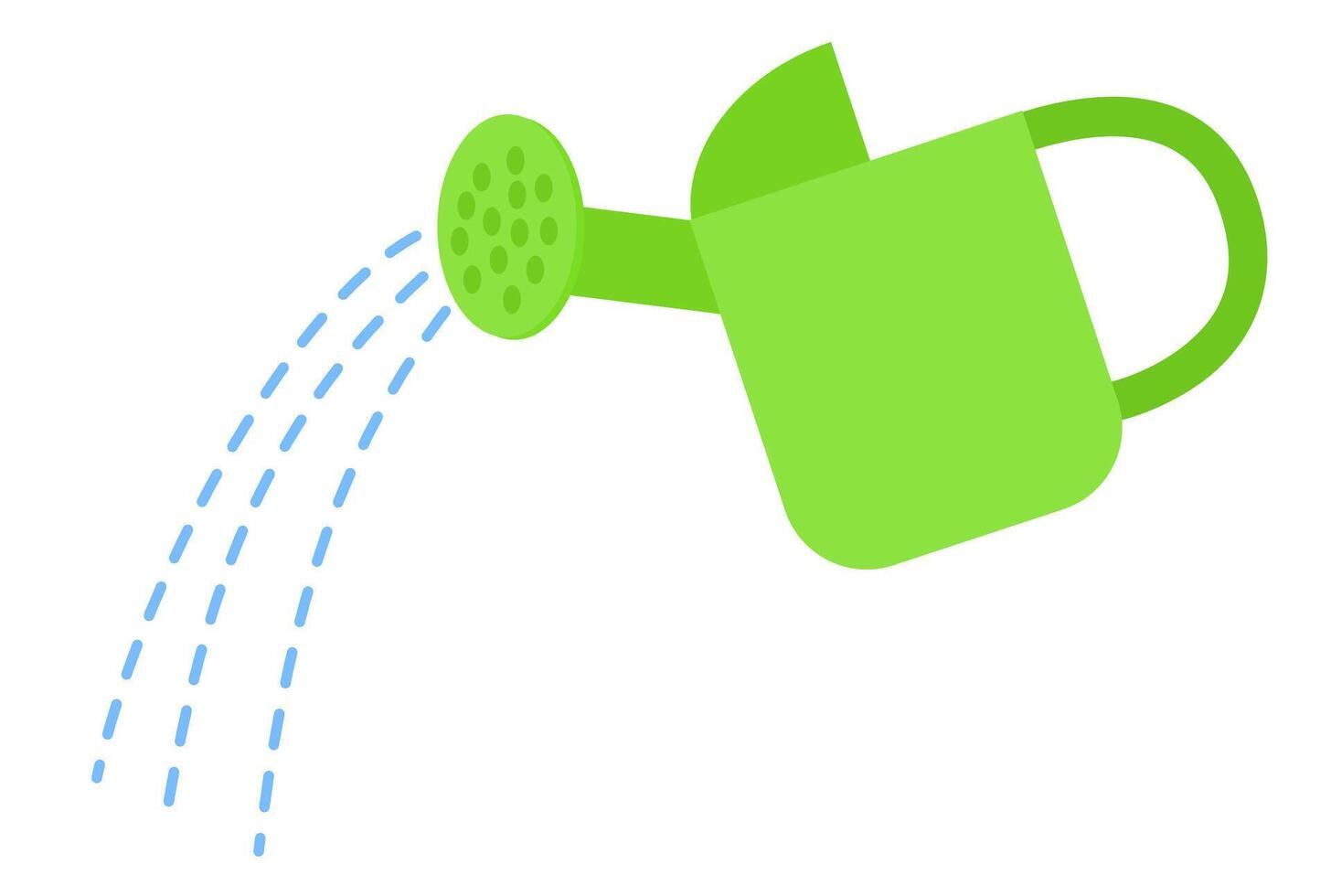 Grün Bewässerung können und Wasser Drop-Zeichen, Symbol, Symbol oder Logo isoliert.Cartoon Illustration. vektor