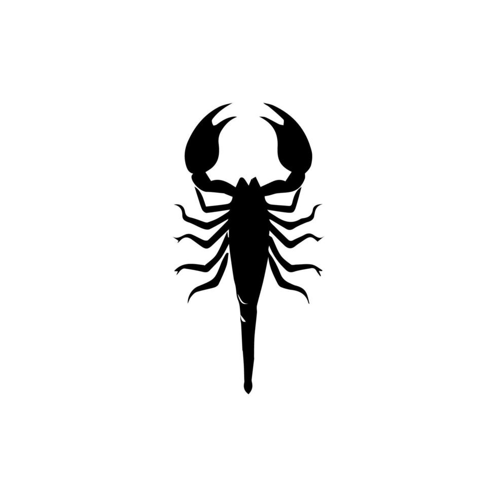 scorpion eller scorpio djur- attacker isolerat på en vit bakgrund. skorpion zodiaken symbol tatuering. svart och vit hand dragen vektor