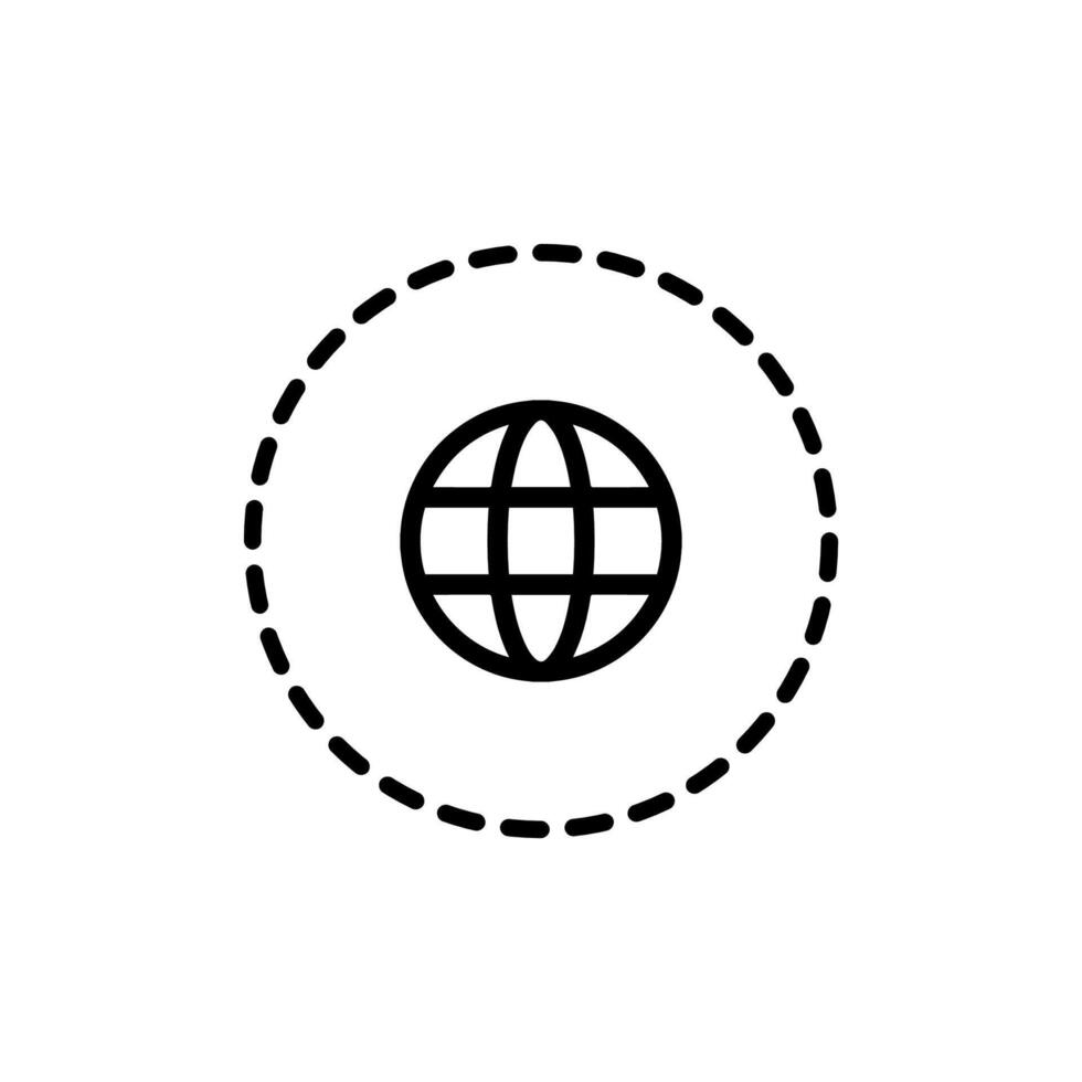 gehen zu Netz Symbol Symbol, Globus Logo vektor