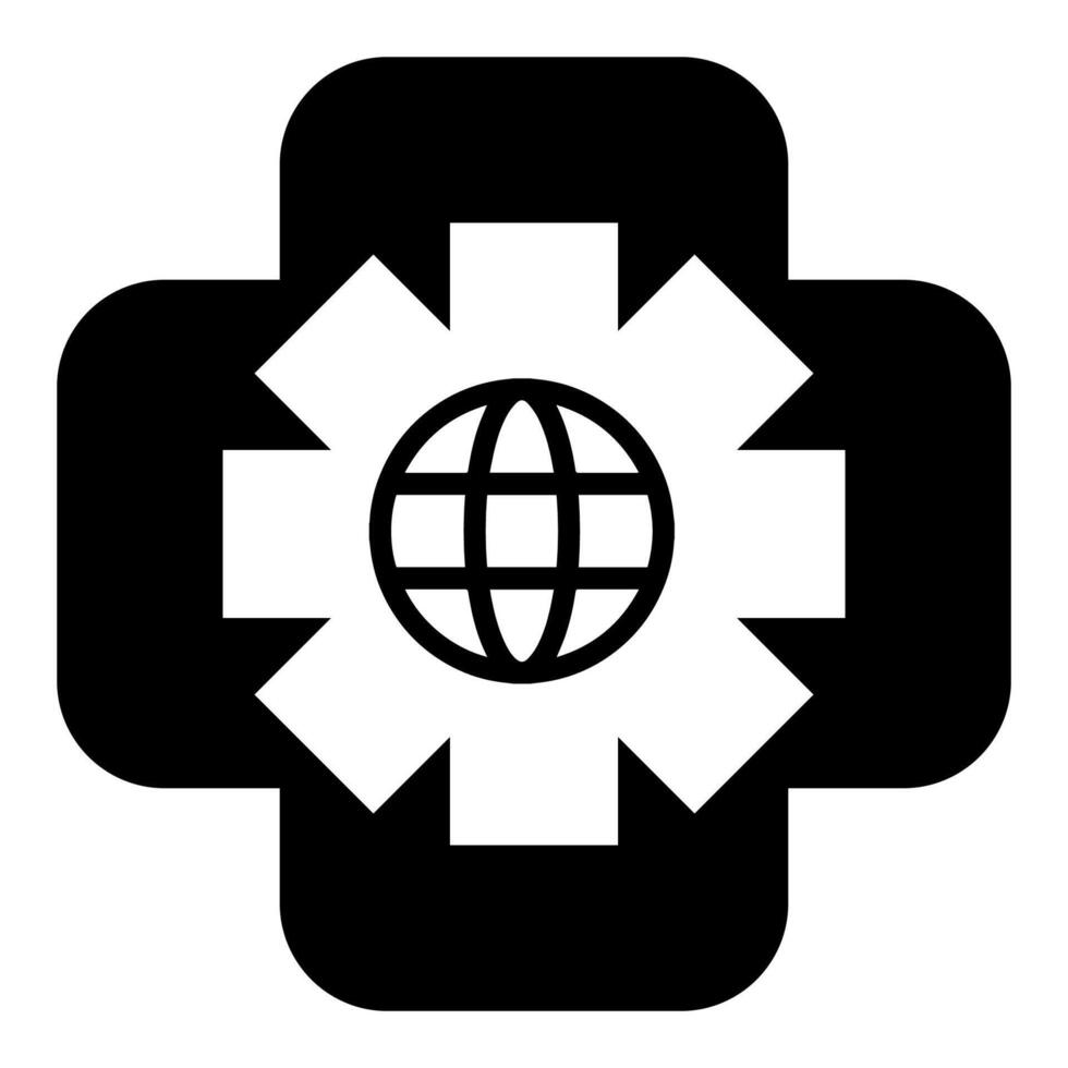 gehen zu Netz Symbol Symbol, Globus Logo vektor